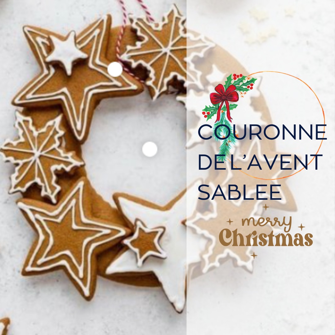 ATELIER BINÔME : COURONNE DE L’AVENT SABLEE le 6.12